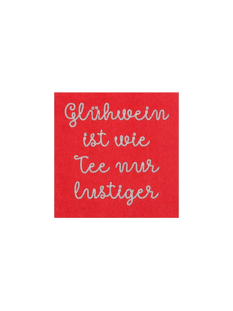 RAEDER | Servilletas navideñas de 25x25 cm | Rojo
