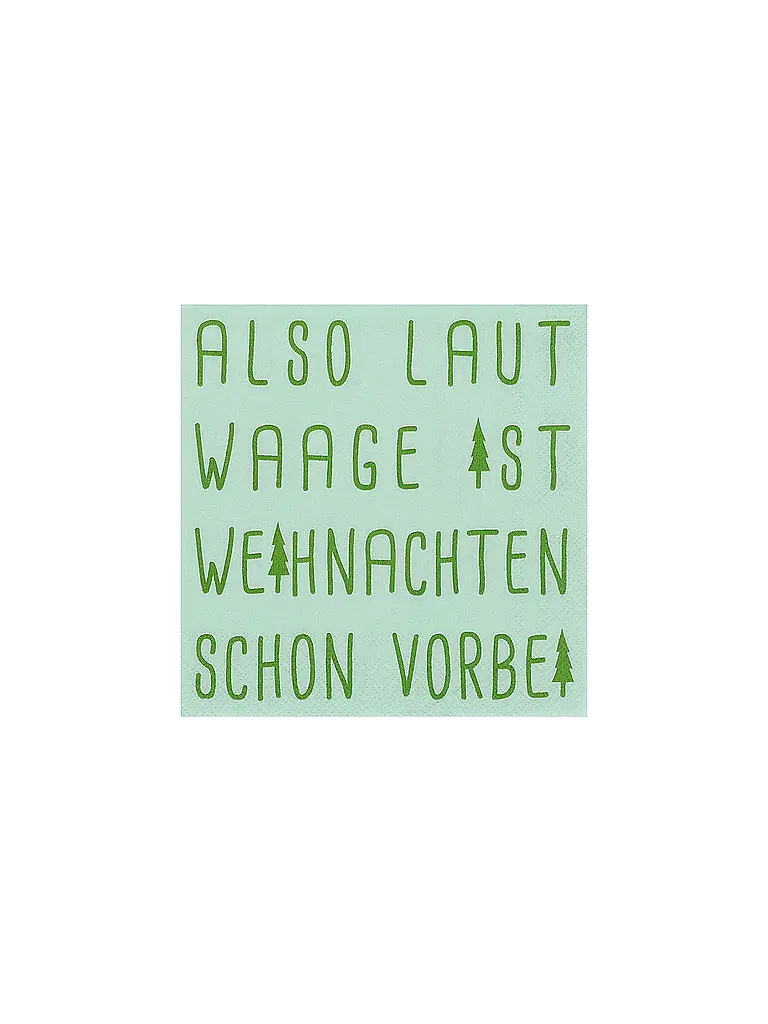 RAEDER | Servilletas navideñas de 25x25 cm | Verde claro