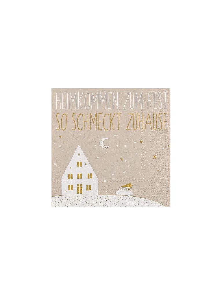 RAEDER | Servilletas navideñas de 33x33 cm | Camel