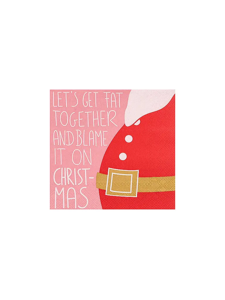 RAEDER | Servilletas navideñas de 33x33 cm | Rosa