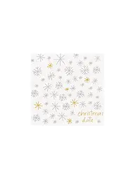 RAEDER | Servilletas navideñas de 33x33cm | Blanco