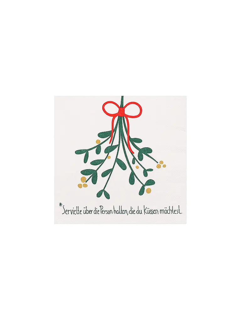 RAEDER | Servilletas navideñas de 33x33cm | Blanco
