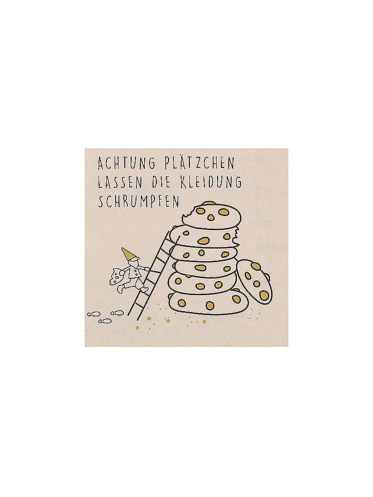 RAEDER | Servilletas navideñas de 33x33cm | Beige