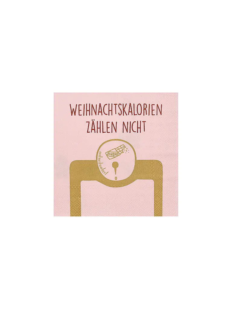 RAEDER | Servilletas navideñas de 33x33cm | Rosa