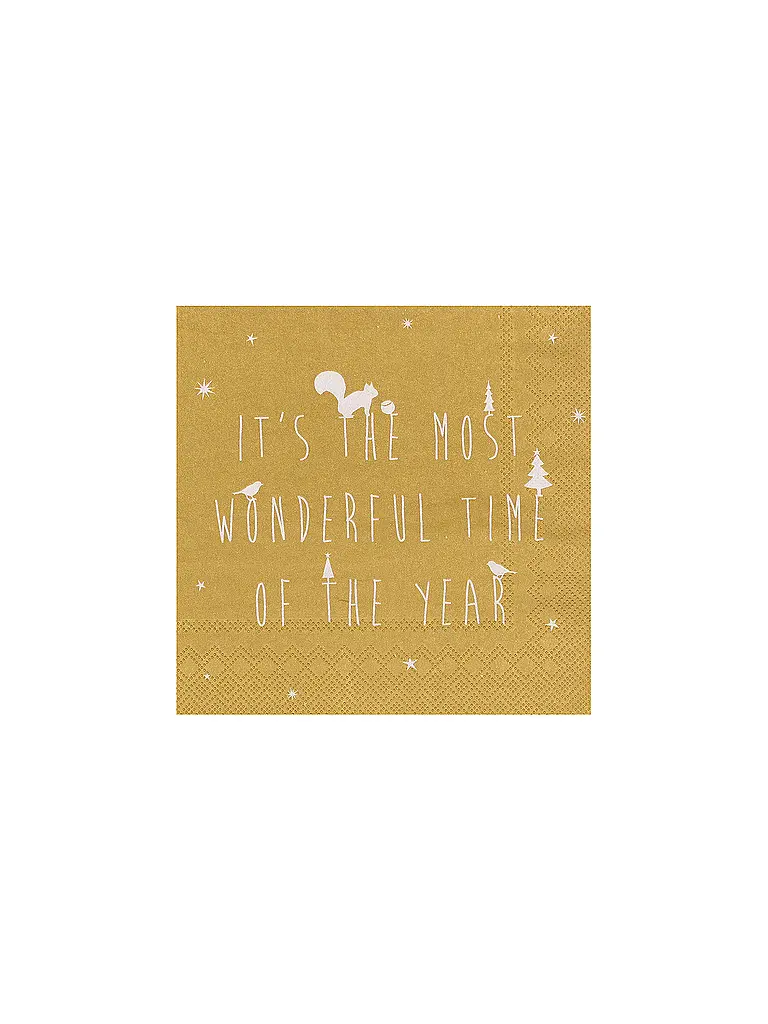 RAEDER | Servilletas navideñas de 33x33cm | Oro