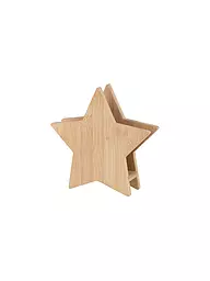 RAEDER | Servilletero de bambú estrella 18,5x5x18cm | Marrón claro