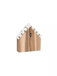 RAEDER | Servilletero de madera con forma de casa, pequeño, 16x15,5 cm | Marrón