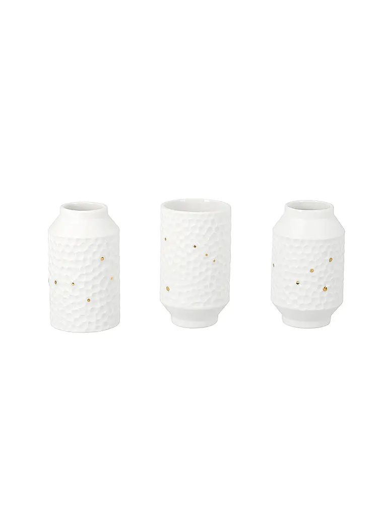 RAEDER | Set de minijarrones de 3 piezas Sternenbild Weiss | Blanco