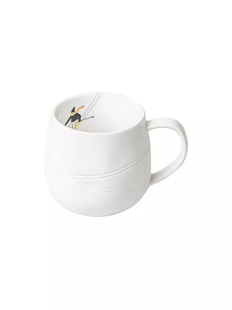 RAEDER | Taza 7,5cm DÍA DE NIEVE Esquí | Blanco