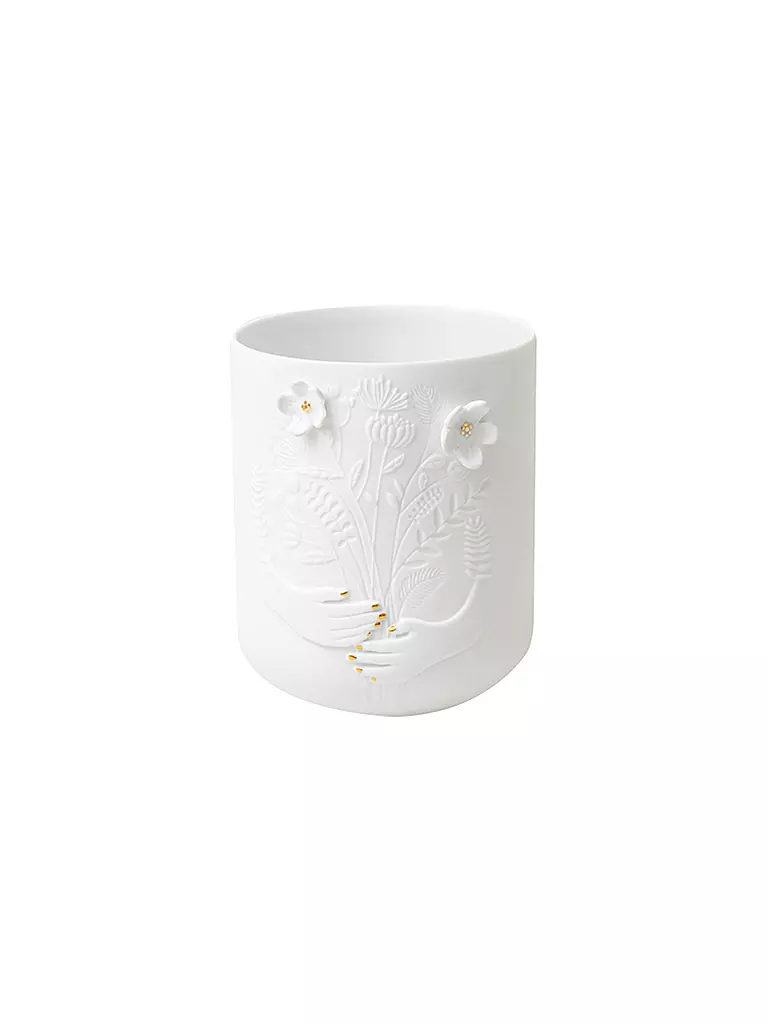 RAEDER | Teelichthalter DANKBAR 8x10cm Blanco | Blanco