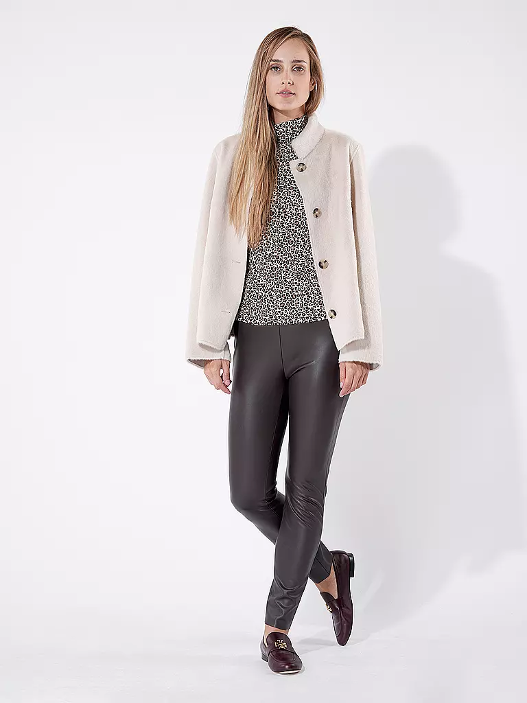 RAFFAELLO ROSSI | Hose in Lederoptik Skinny Fit RESA | Marrón