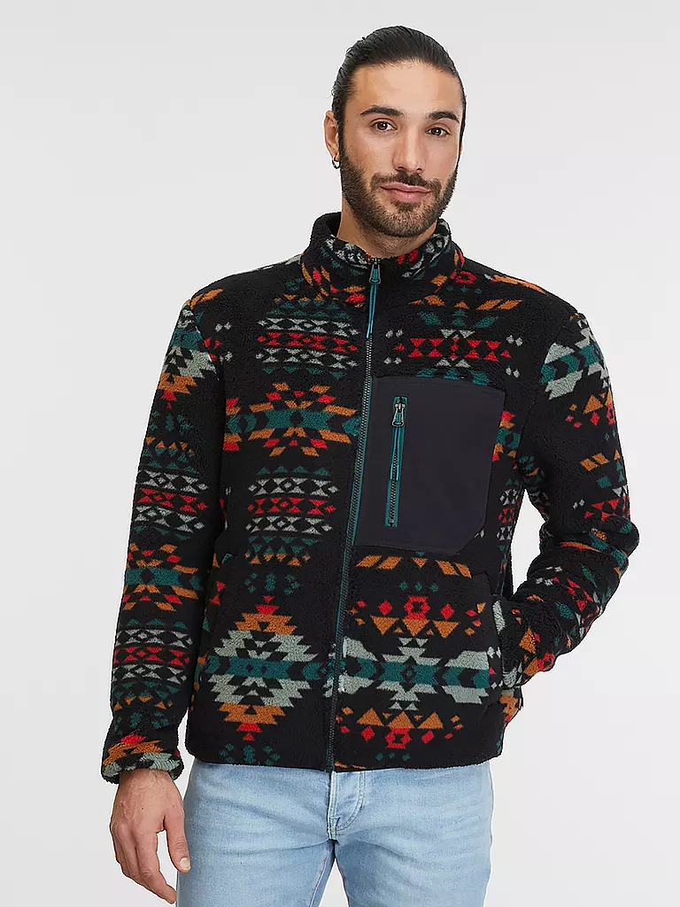 RAGWEAR | Chaqueta de forro polar COLLSY AZTECO | Negro
