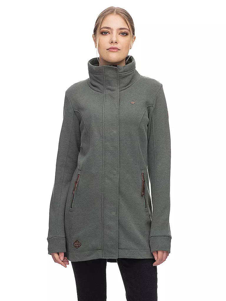 RAGWEAR | Sweatjacke LONG LETRICE | Verde oscuro