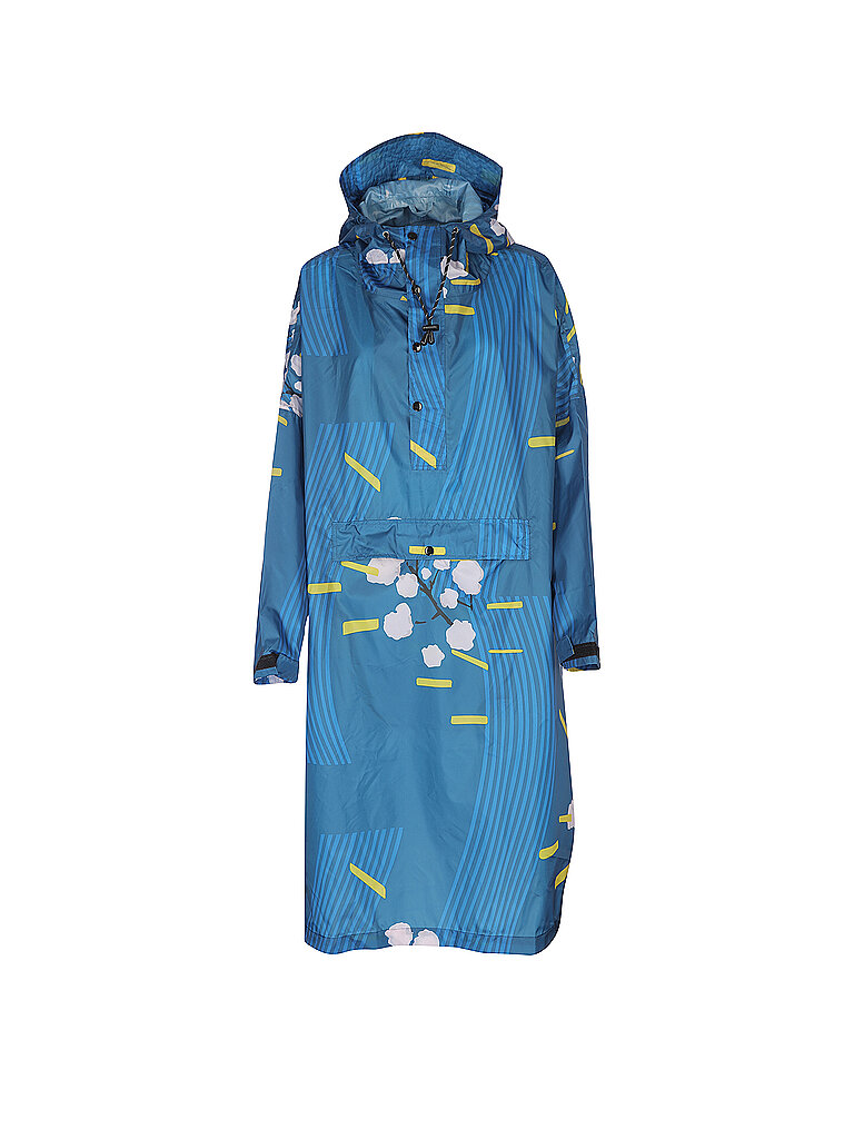 RAINKISS Chaqueta de lluvia - Poncho de lluvia Japanese Blossom azul