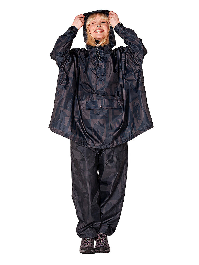 RAINKISS Chaqueta para lluvia negro