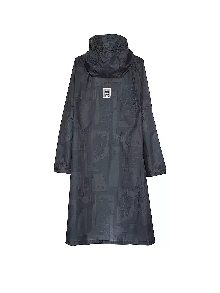 RAINKISS | Chaqueta de lluvia - Poncho de lluvia Back to Black Art | Negro