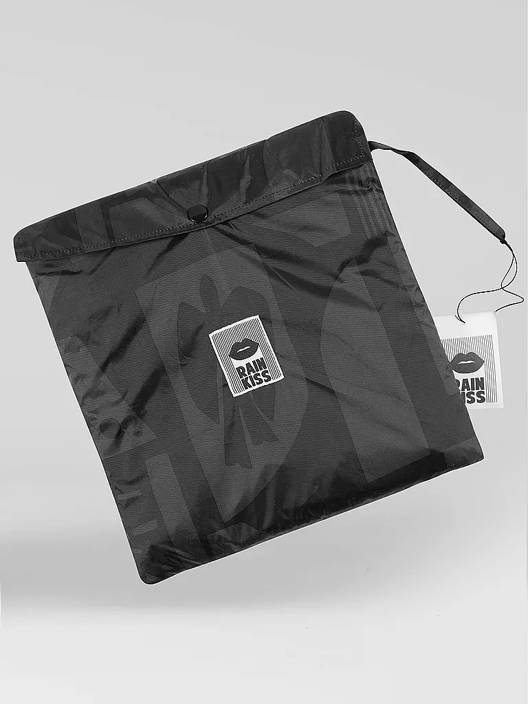 RAINKISS | Chaqueta de lluvia - Poncho de lluvia Back to Black Art | Negro