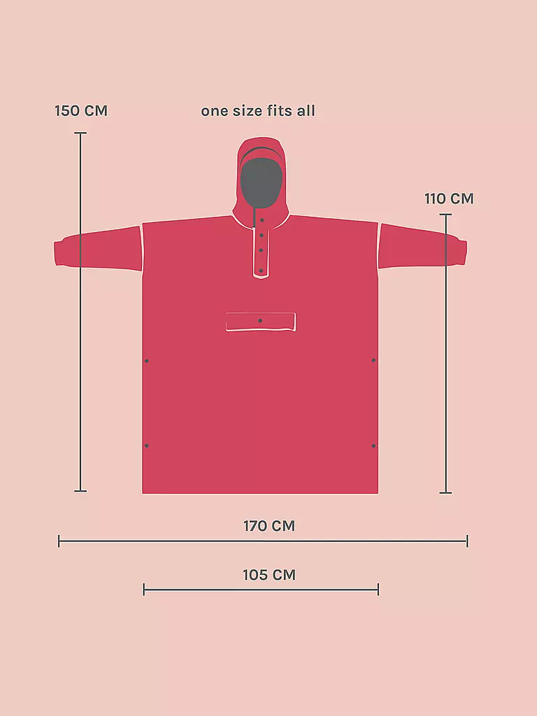 RAINKISS | Chaqueta de lluvia - Poncho de lluvia Back to Black Art | Negro