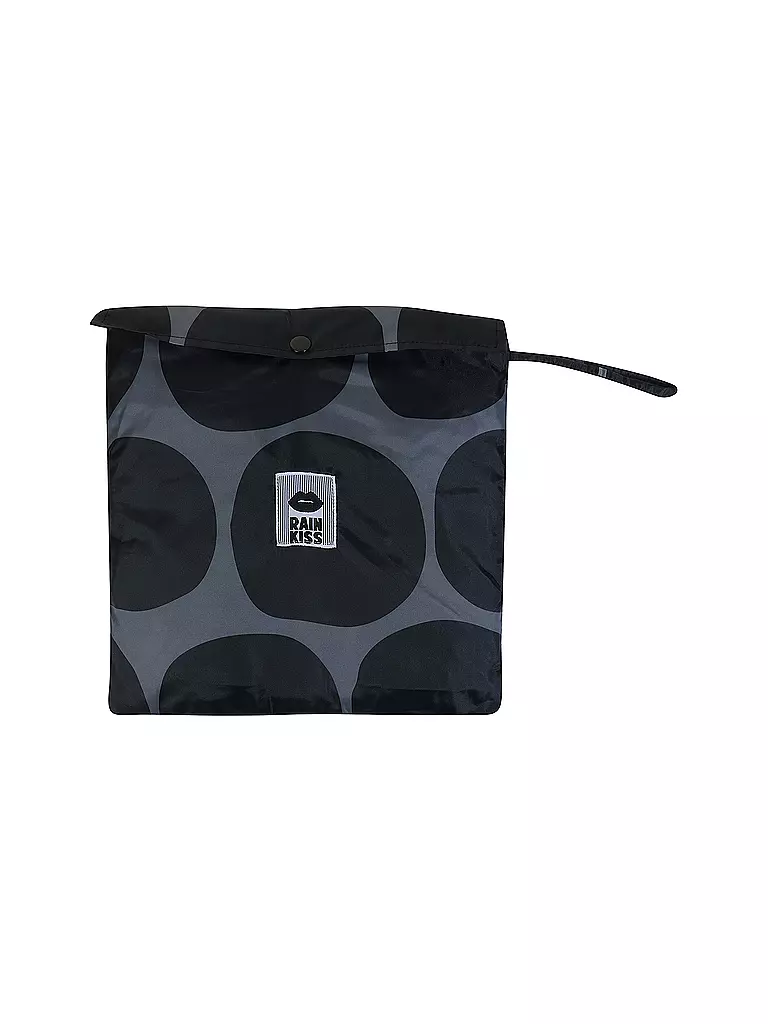 RAINKISS | Chaqueta de lluvia - Poncho de lluvia Black Polka | 