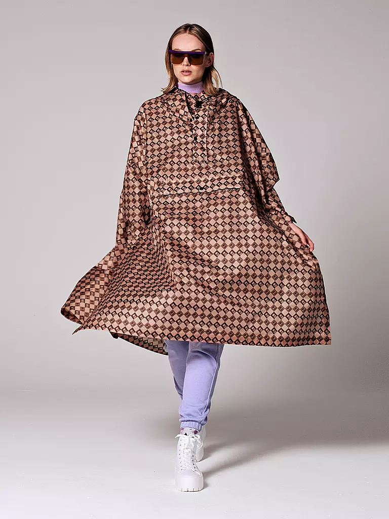 RAINKISS | Chaqueta de lluvia - Poncho de lluvia Damir | Marrón