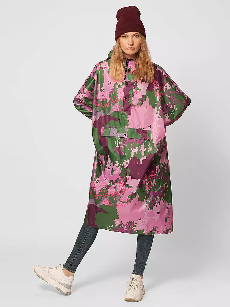 RAINKISS | Chaqueta de lluvia - Poncho de lluvia Digi Spring Camo | Rosa