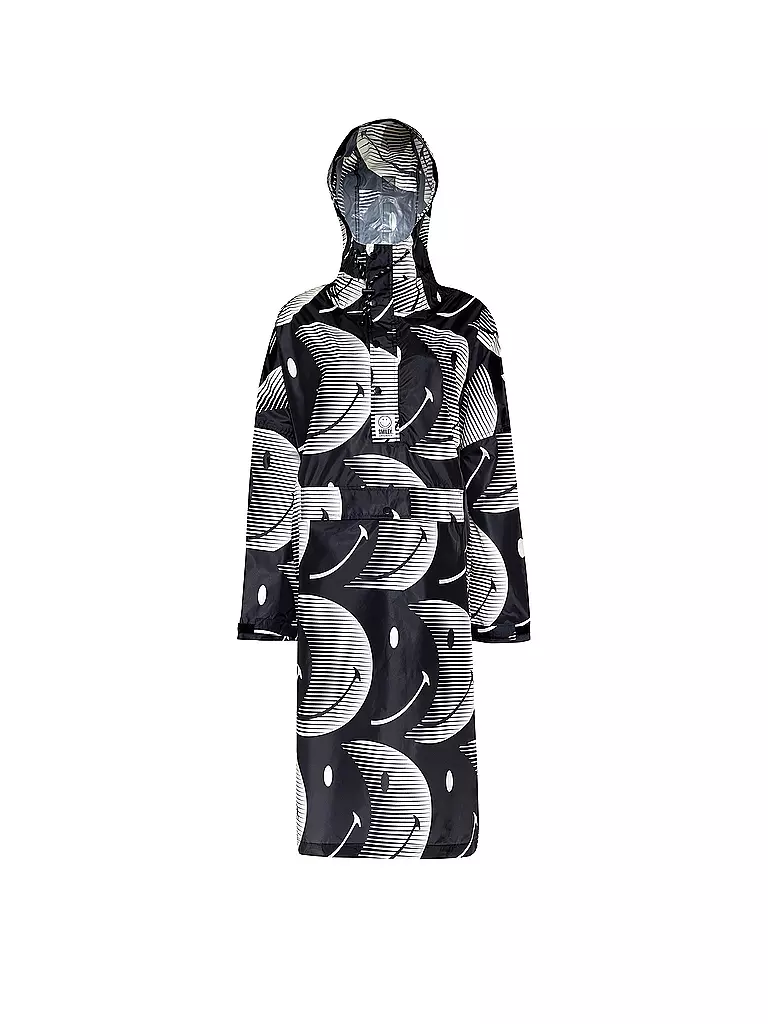 RAINKISS | Chaqueta de lluvia - Poncho de lluvia HALF MOON SMILE | Negro