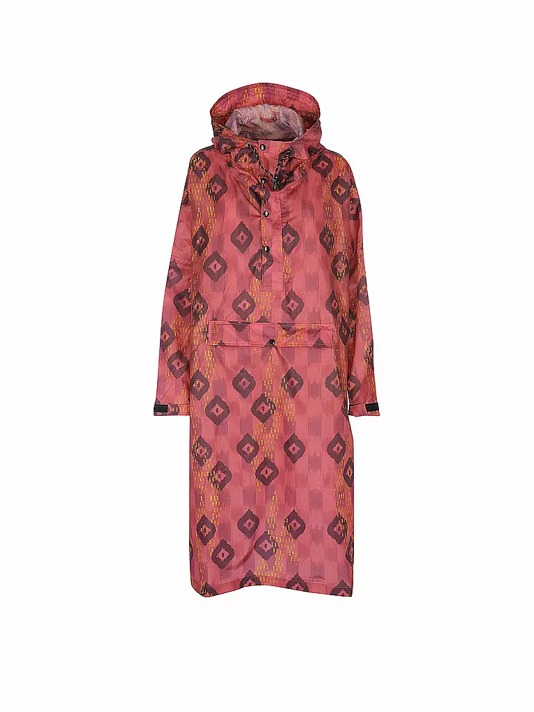 RAINKISS | Chaqueta de lluvia - Poncho de lluvia Ikat | Rojo