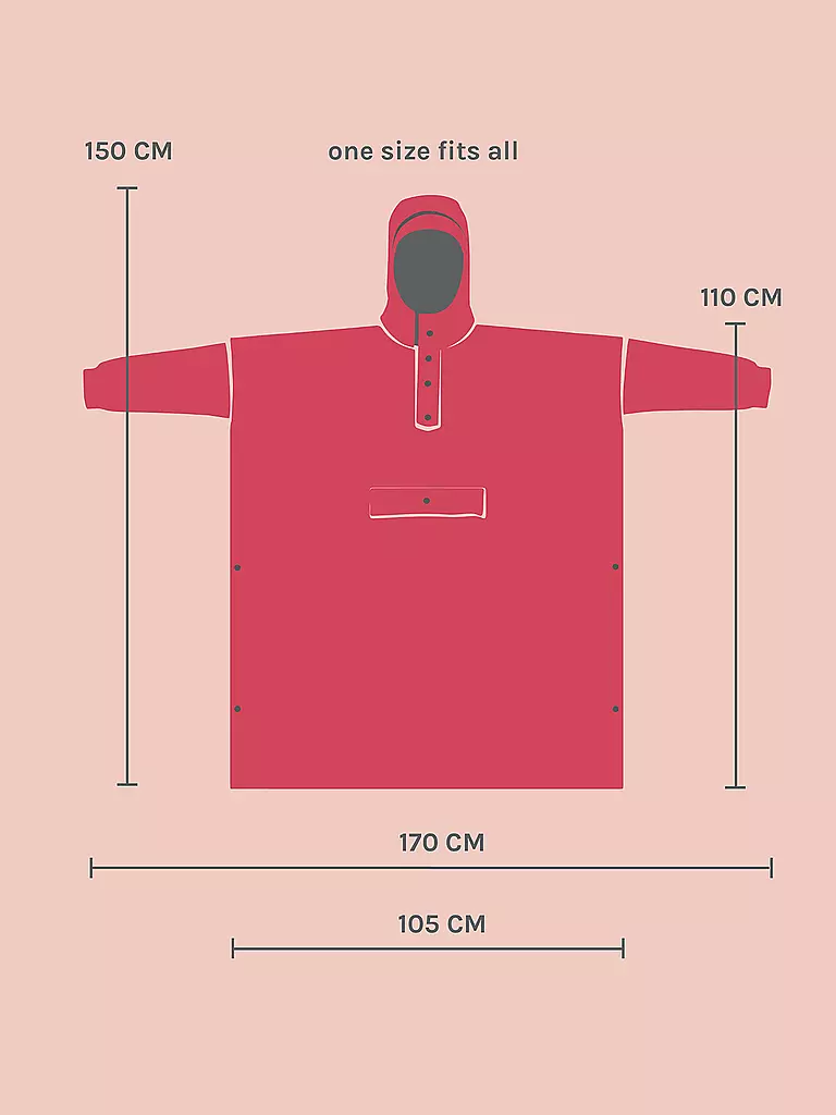 RAINKISS | Chaqueta de lluvia - Poncho de lluvia Pantera Rosa | 