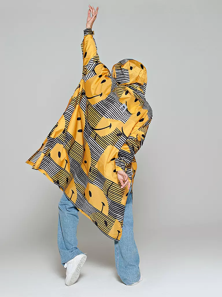 RAINKISS | Chaqueta de lluvia - Poncho de lluvia SUNSET SMILEY | Amarillo
