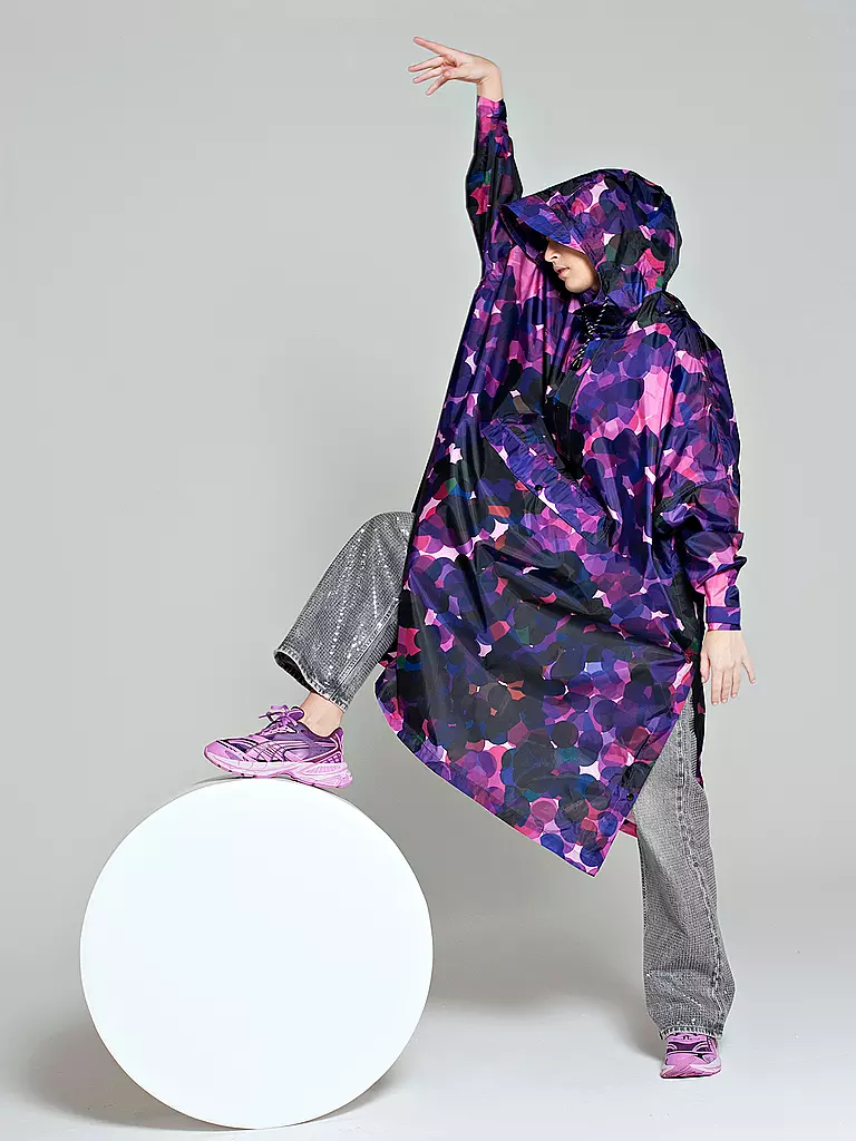 RAINKISS | Chaqueta impermeable - Poncho impermeable CITY LIGHTS | Lila