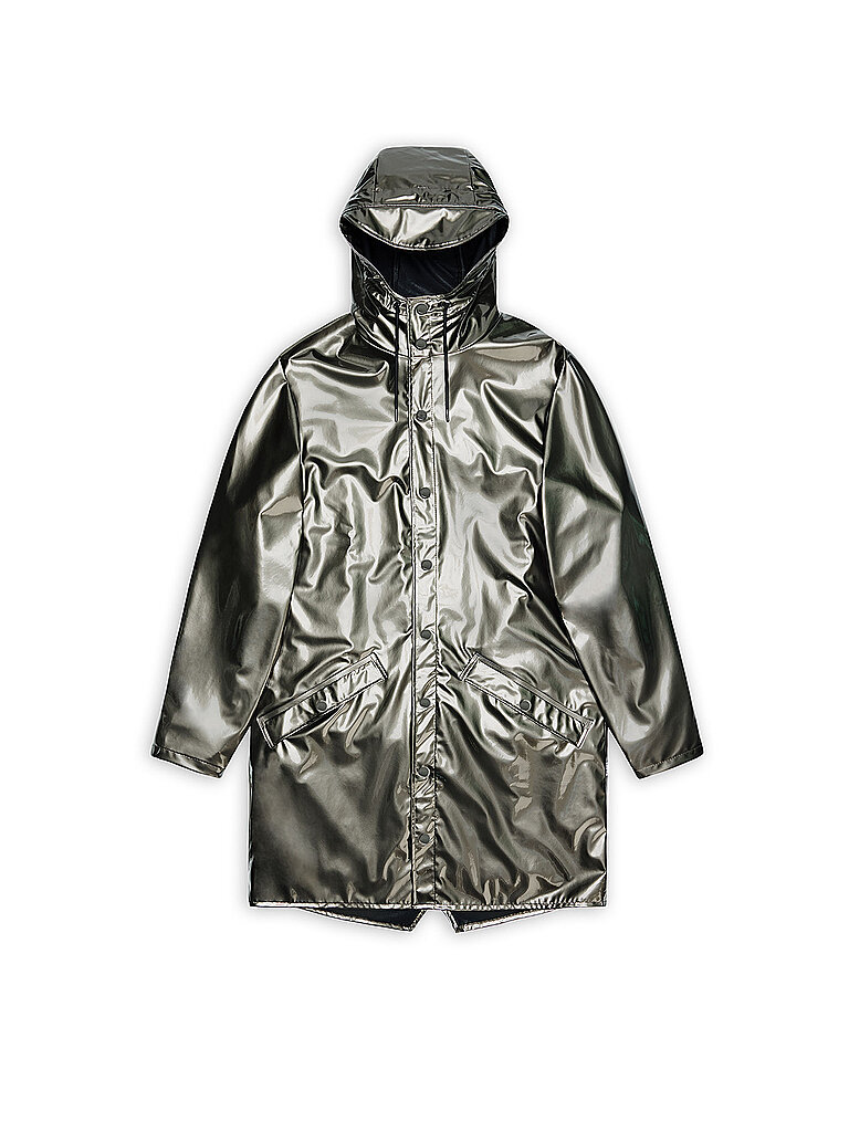 Rains Parka impermeable plata L