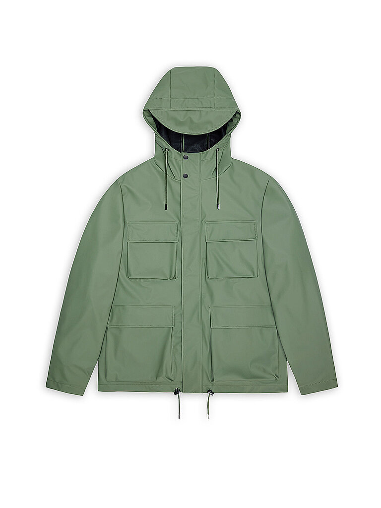 Chaqueta impermeable verde M