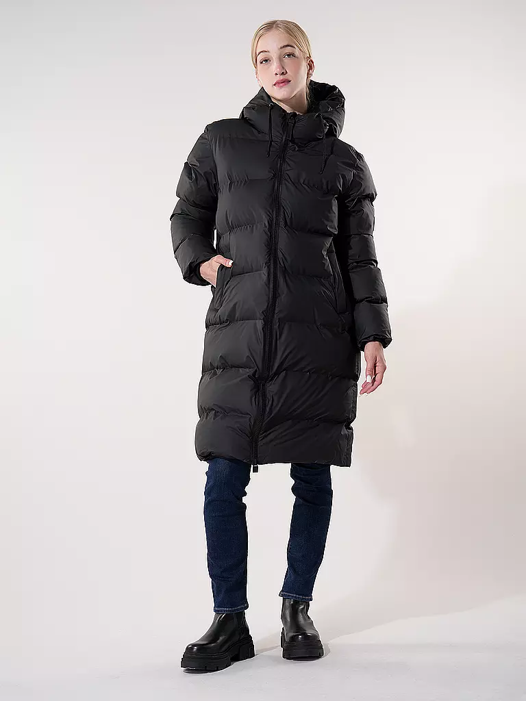 RAINS | Abrigo acolchado ALTA LONGER PUFFER JACKET | Negro
