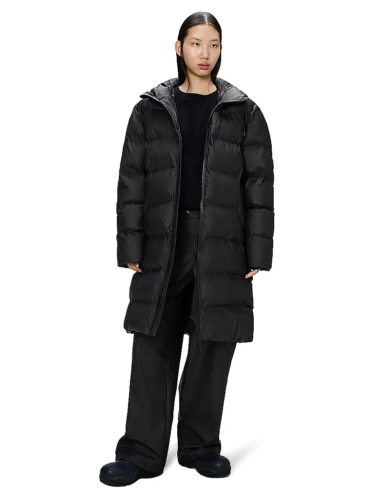 RAINS | Abrigo acolchado ALTA LONGER PUFFER JACKET | Negro