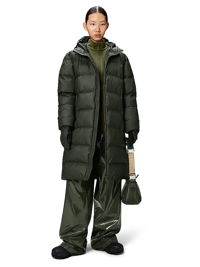RAINS | Abrigo acolchado ALTA LONGER PUFFER JACKET | Verde