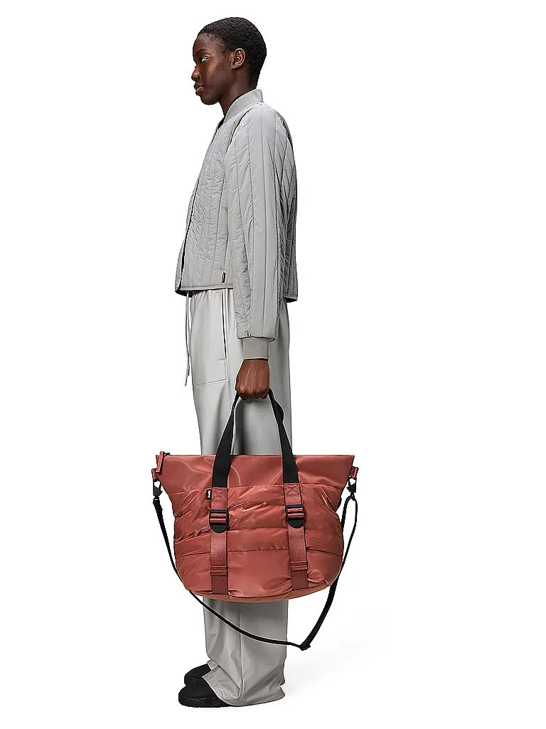 RAINS | Bolso - Bolso de mano PUFFER MIX TOTE BAG MINI W3 | Naranja