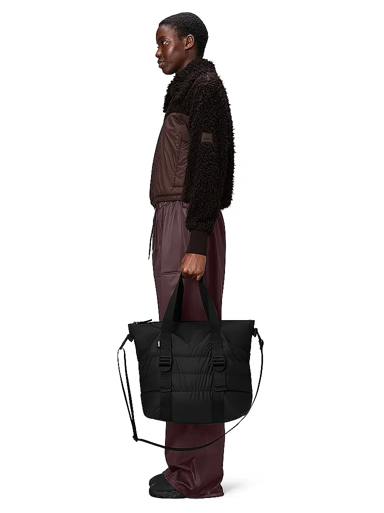RAINS | Bolso - Bolso de mano PUFFER MIX TOTE BAG MINI W3 | Negro