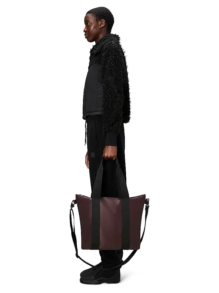 RAINS | Bolso - Tote Bag MINI W3 | Rojo oscuro