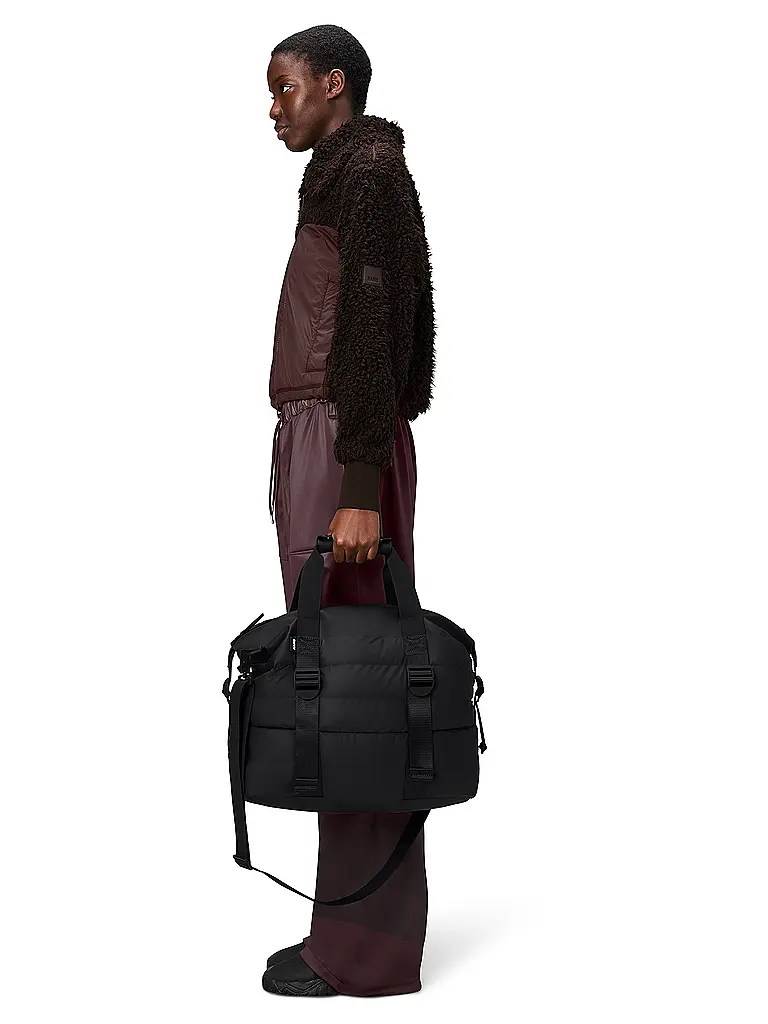 RAINS | Bolso - Weekender PUFFER MIX Small | Negro