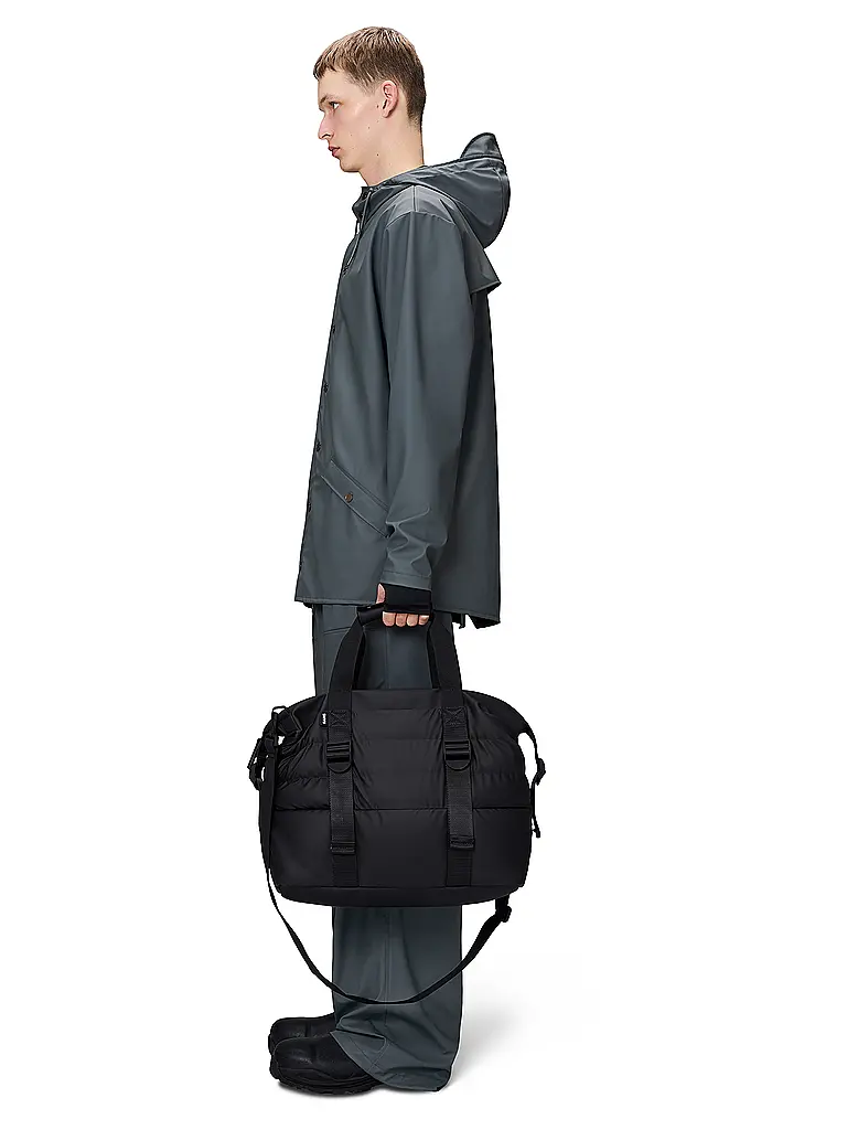 RAINS | Bolso - Weekender PUFFER MIX Small | Negro