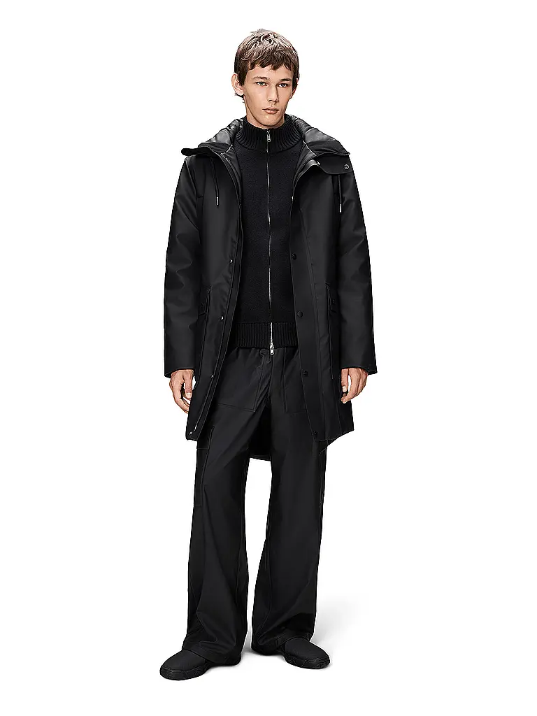 RAINS | Chaqueta impermeable NOME LONG | Negro