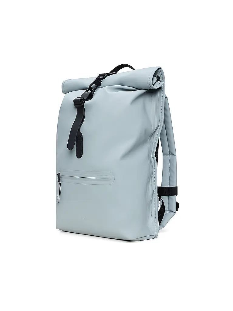 RAINS | Nombre del producto: Mochila
Marca: RAINS
Color: celeste
Categorías: Moda, Mujer

Material: Poliéster / Poliamida
Estampado: Liso
Estilo: Casual
Detalles: Resistente al agua | Azul claro