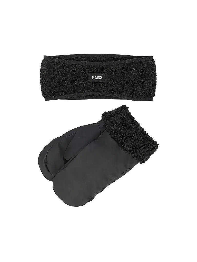 RAINS | Nombre del producto: Set 2 piezas Diadema y Guantes | Negro