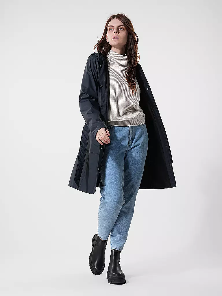 RAINS | Regenjacke CURVE W JACKET | Azul oscuro