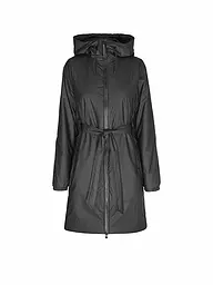 RAINS | Regenjacke LOHJA LONG INSULTED CURVED JACKET  | Negro