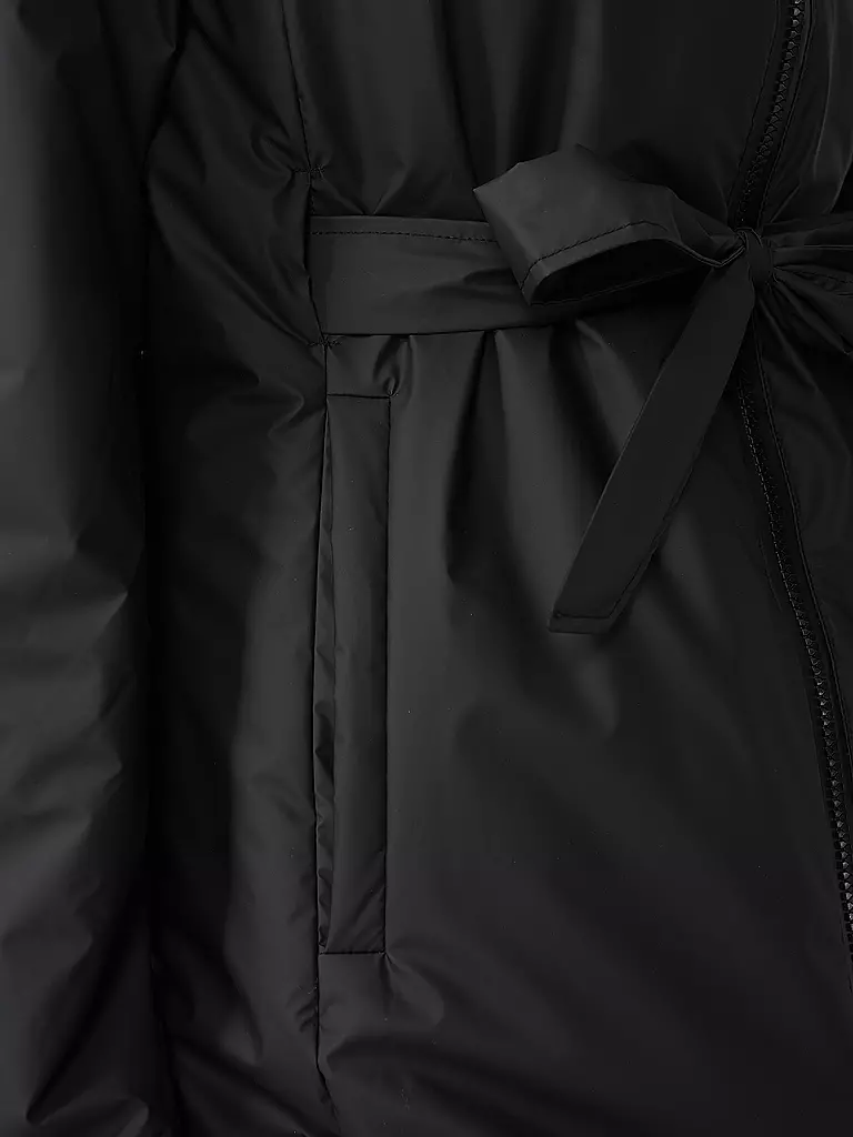 RAINS | Regenjacke LOHJA LONG INSULTED CURVED JACKET  | Negro