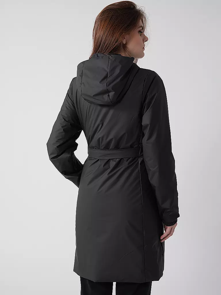 RAINS | Regenjacke LOHJA LONG INSULTED CURVED JACKET  | Negro