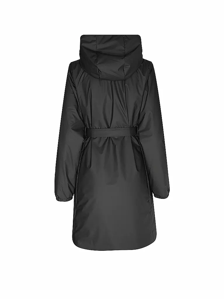 RAINS | Regenjacke LOHJA LONG INSULTED CURVED JACKET  | Negro