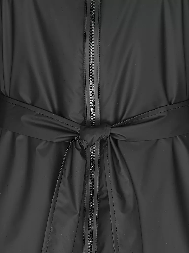 RAINS | Regenjacke LOHJA LONG INSULTED CURVED JACKET  | Negro