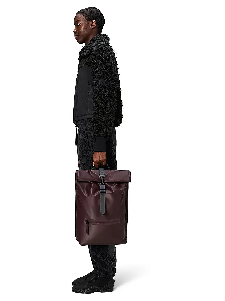 RAINS | Rucksack ROLLTOP | Rojo oscuro